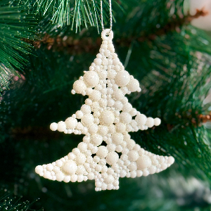 آویز درخت کریسمس اکلیلی 10 سانت کد 441