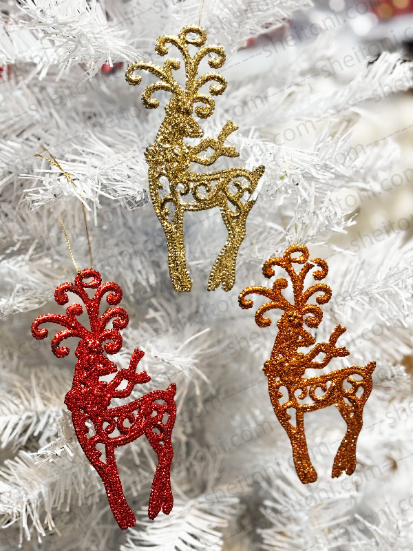 آویز گوزن اکلیلی کریسمس 14 سانت کد 449 - Image 2