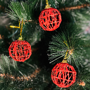 آویز گوی کریسمس 3 عددی 5 سانت کد 436