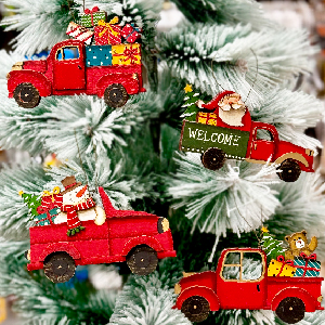 آویز ماشین چوبی کریسمس کد 44-313