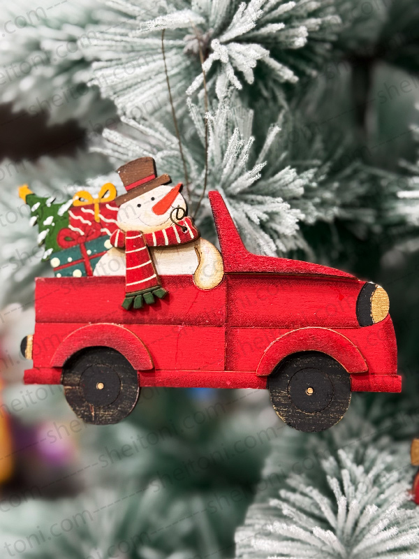 آویز ماشین چوبی کریسمس کد 44-313 - Image 3