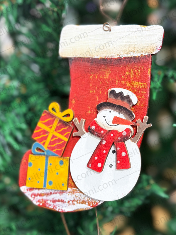 آویز جوراب چوبی کریسمس کد 45-313 - Image 3