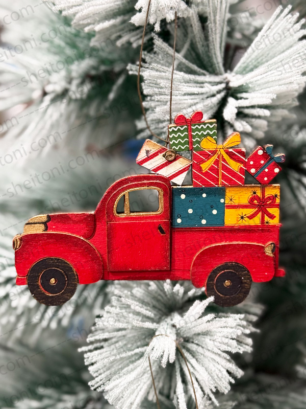 آویز ماشین چوبی کریسمس کد 44-313 - Image 4