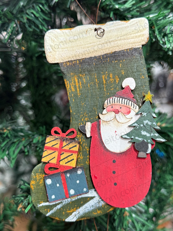 آویز جوراب چوبی کریسمس کد 45-313 - Image 4