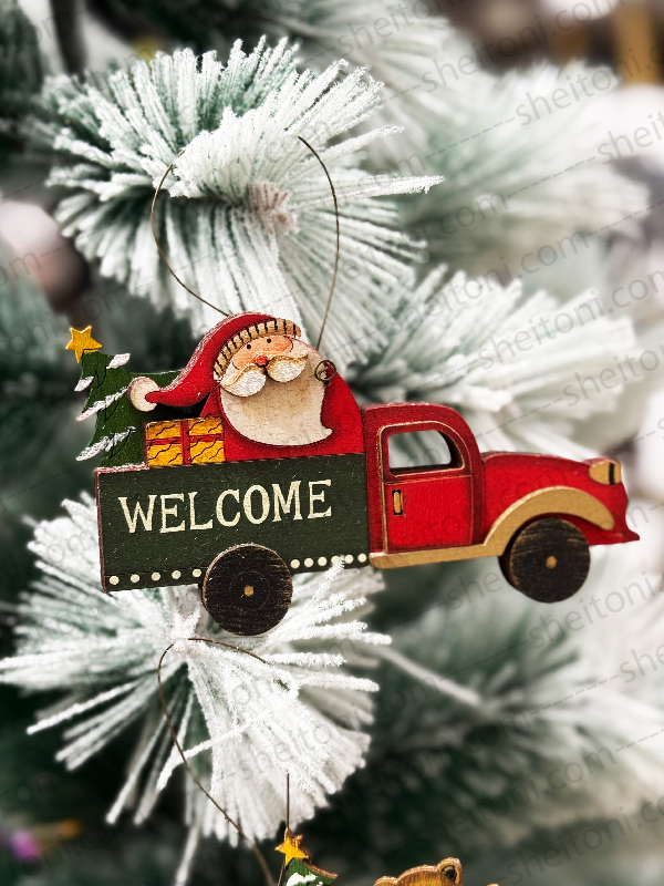 آویز ماشین چوبی کریسمس کد 44-313 - Image 5