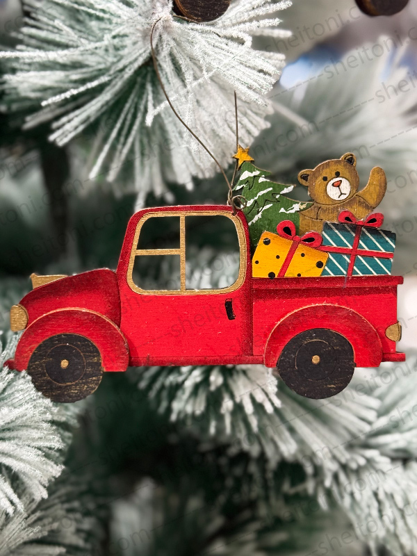 آویز ماشین چوبی کریسمس کد 44-313 - Image 6