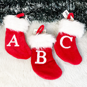 آویز جوراب مخملی 20 سانت