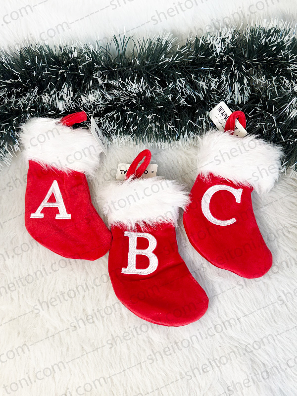 آویز جوراب مخملی 20 سانت - Image 3