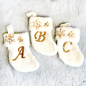 آویز جوراب تدی سفید 20 سانت 860