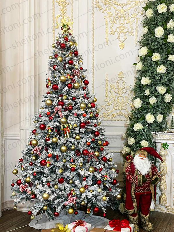 درخت کاج کریسمس 240 سانت علفی برف سنگین - Image 2