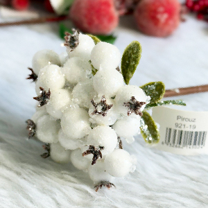 شاخه گل اناری سفید 20 سانت کد 19-921