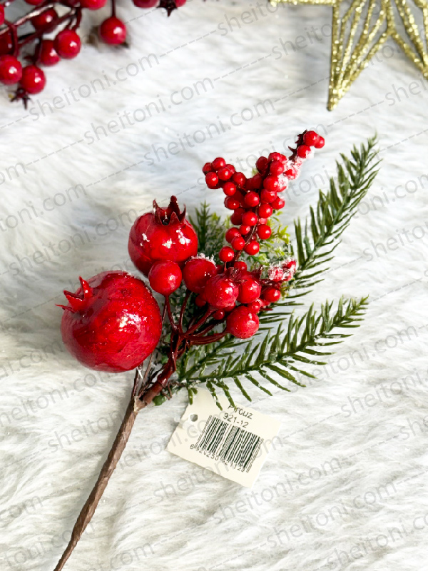 شاخه گل اناری 25 سانت کد 12-921 - Image 2