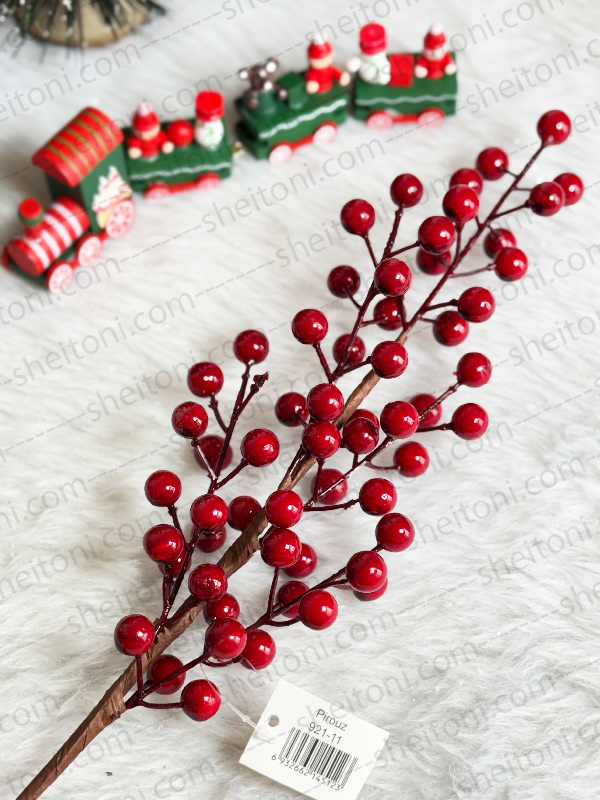 شاخه گل کریسمس 50 سانت کد 11-921 - Image 2