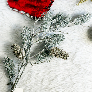 شاخه گل نقره ای 70 سانت کد 13-17