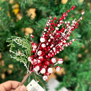 شاخه گل کریسمس 35 سانت کد 10-17